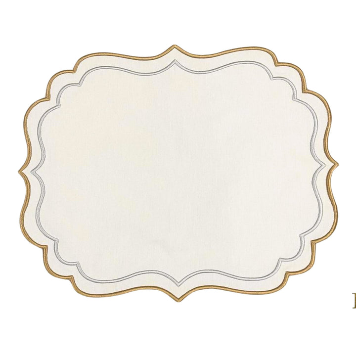 ARISTA IVORY RECTANGLE FABRIC PLACEMAT (Set Of 4)