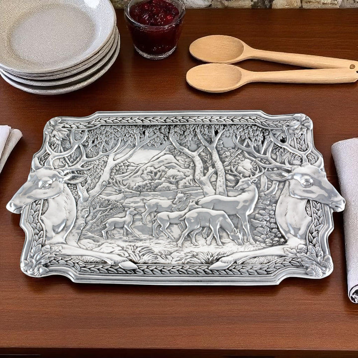 Elk Herd Oblong Tray