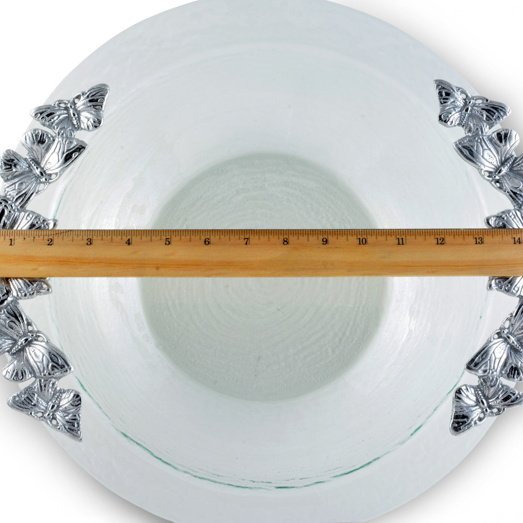 Butterfly Glass Salad Bowl