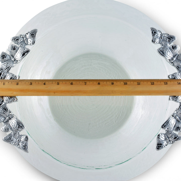 Butterfly Glass Salad Bowl