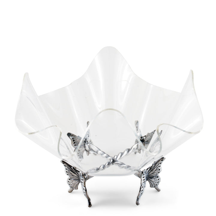 Butterfly Stand Acrylic Bowl 14