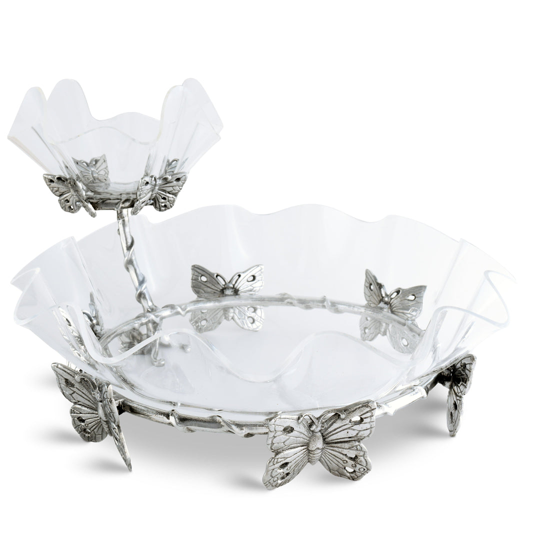 Butterfly Stand Acrylic Bowl 16