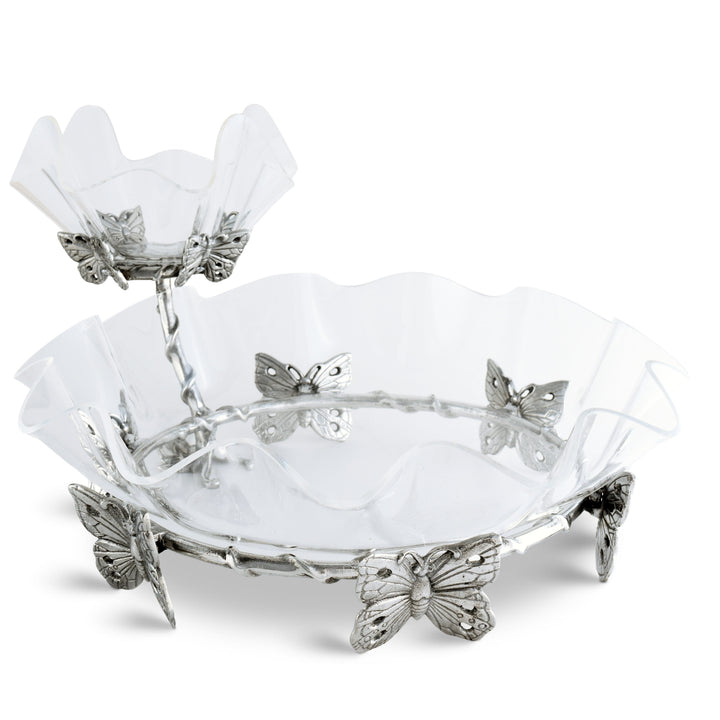 Butterfly Stand Acrylic Bowl 16