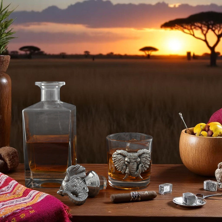 Elephant Decanter Set with Glasses