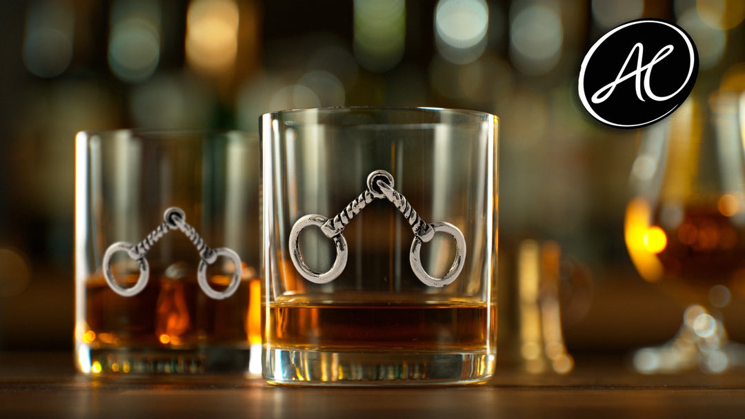 Equestrian Bit Bar Glasses Set of 4