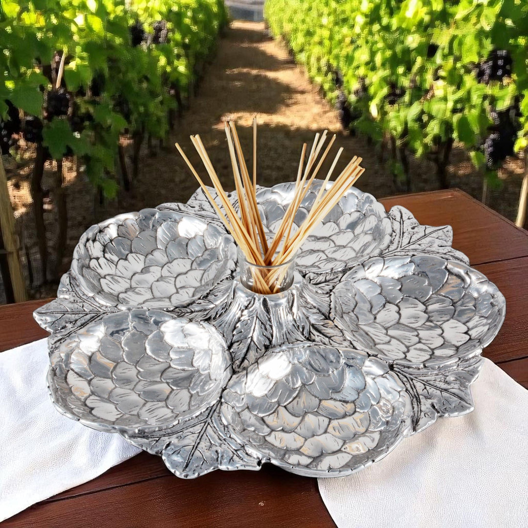 Artichoke 5 Section Snack Tray