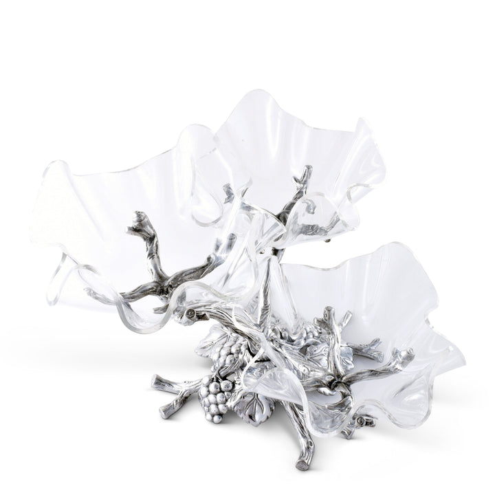 Grape Acrylic Bowls 3-Tiered Stand