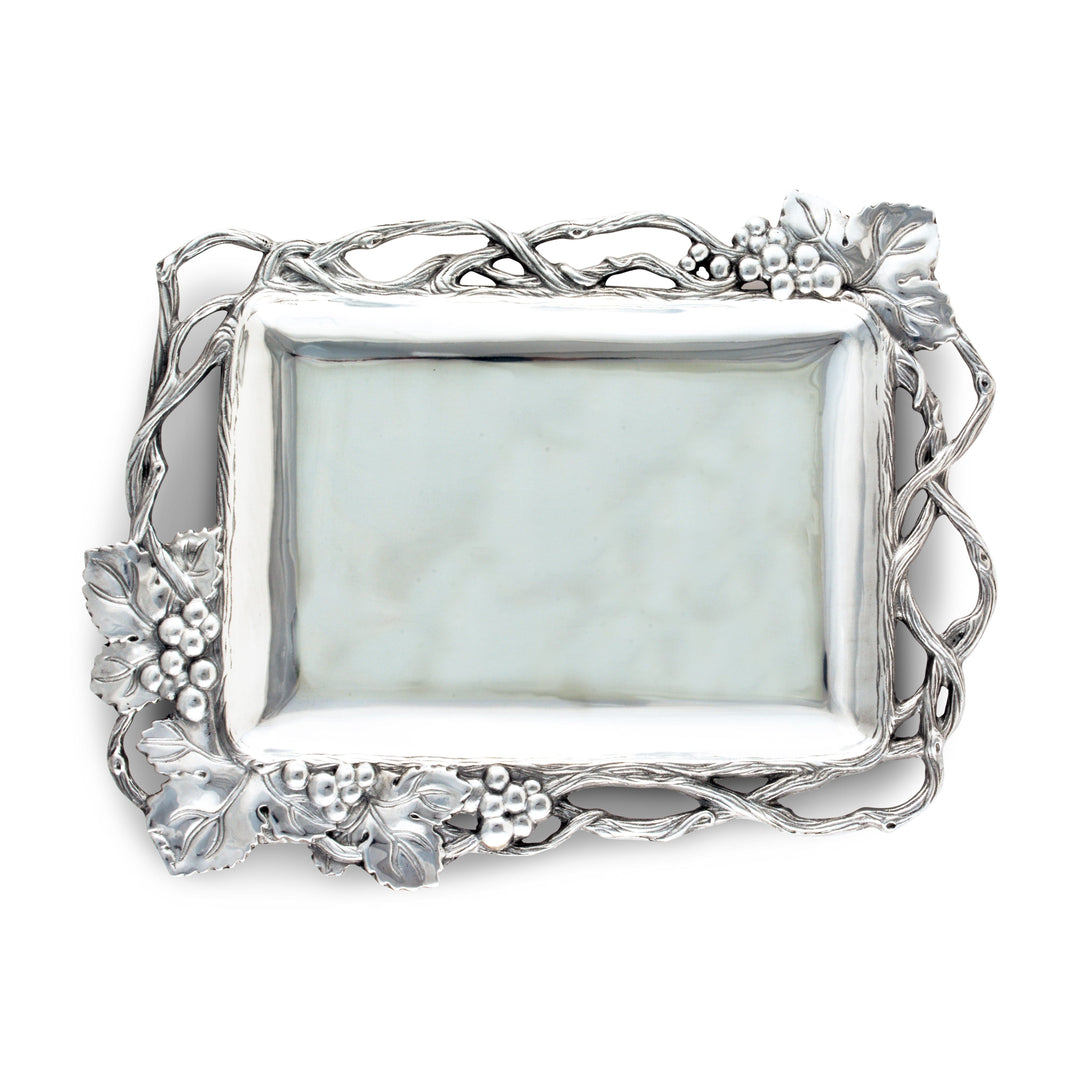 Grape Open Vine Rectangle Tray