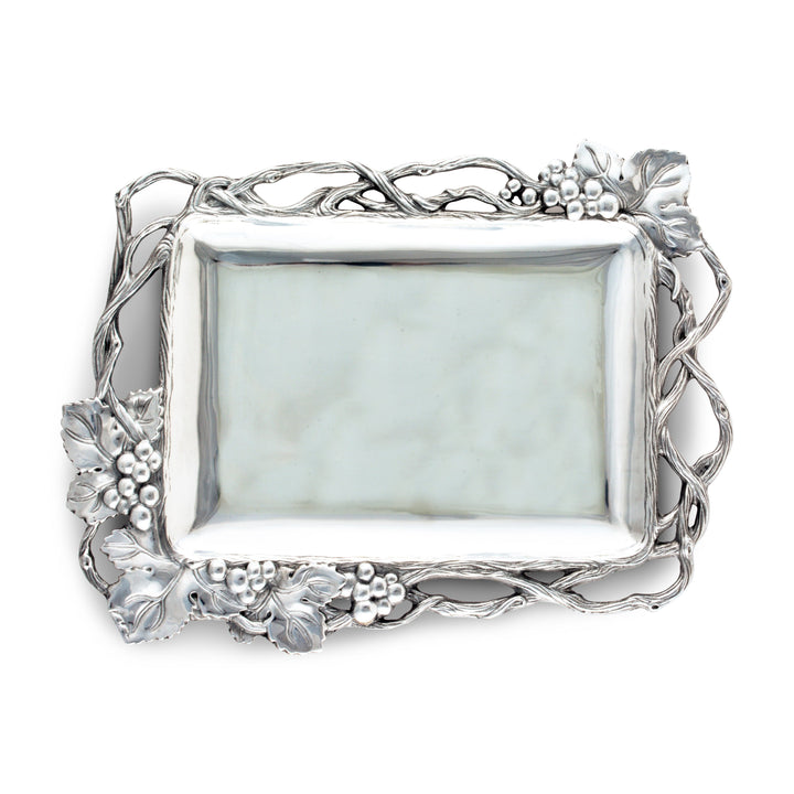 Grape Open Vine Rectangle Tray