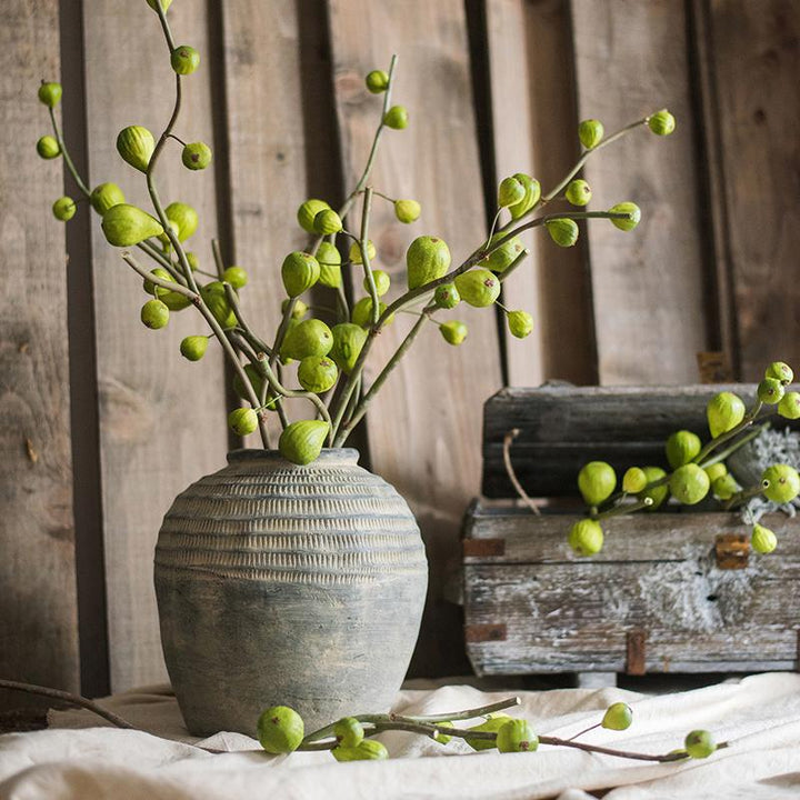 Artificial Fig Fruit Stem 30" Tall Silk Branch