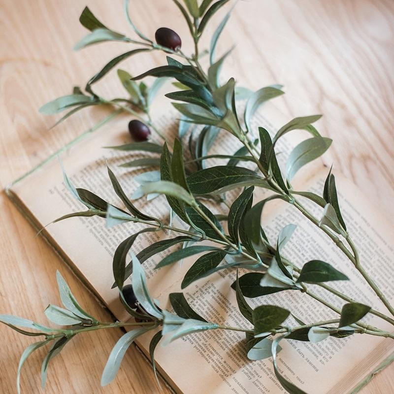 Artificial Fuax Large Olive Stem 41" Tall