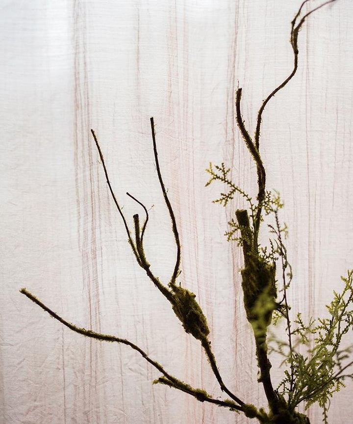 Artificial Plant Moss Rattan Stem 35" Tall