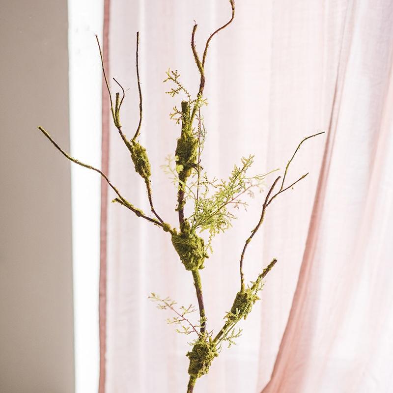 Artificial Plant Moss Rattan Stem 35" Tall