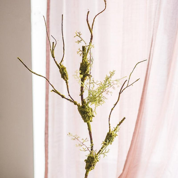 Artificial Plant Moss Rattan Stem 35" Tall