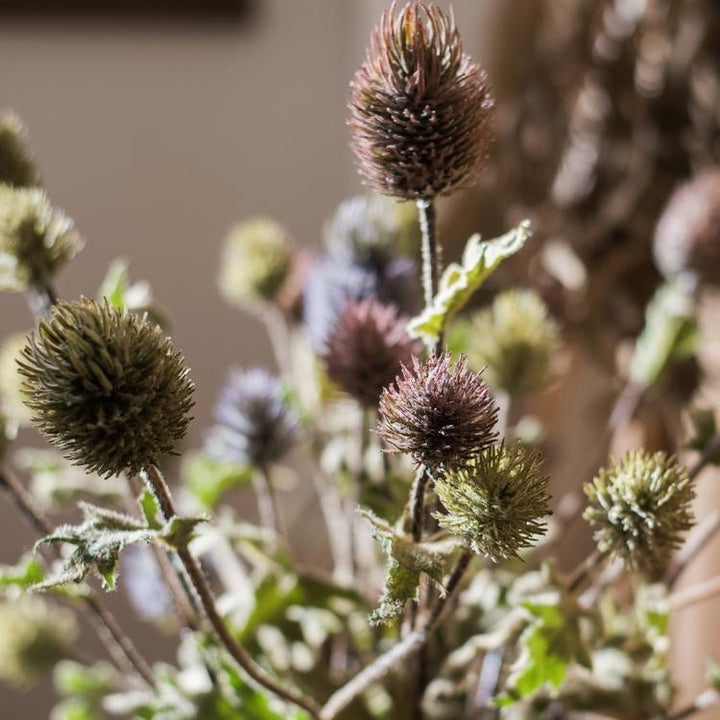 Faux Silk Artificial Thistle Flower Stem 26" Tall