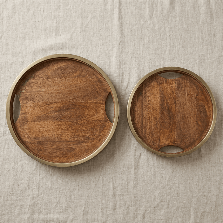 Aurelle Mango Wood Trays, Set of 2