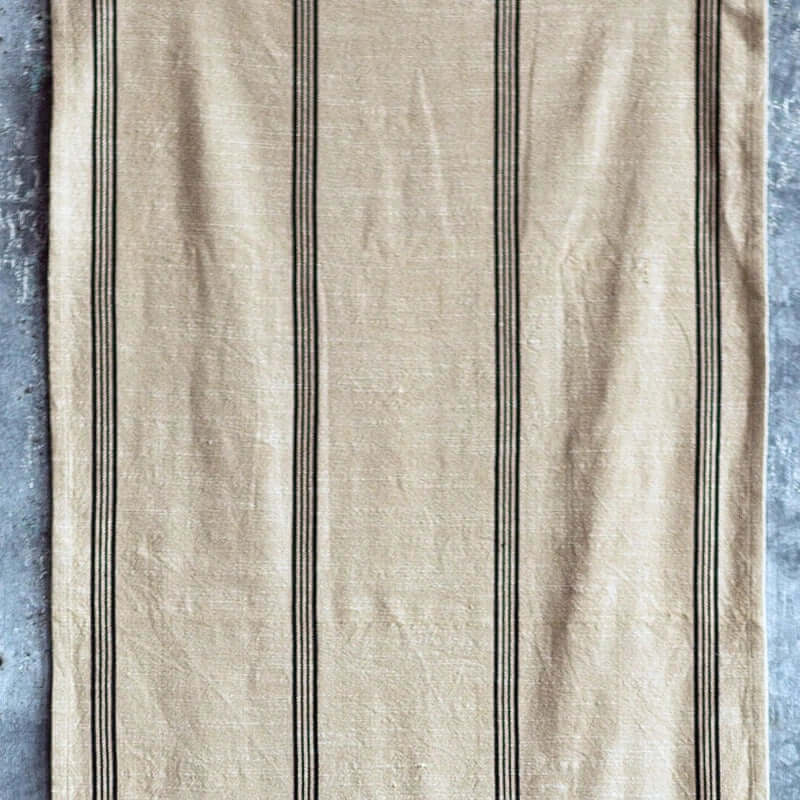 Cotton Black and Beige Striped Runner