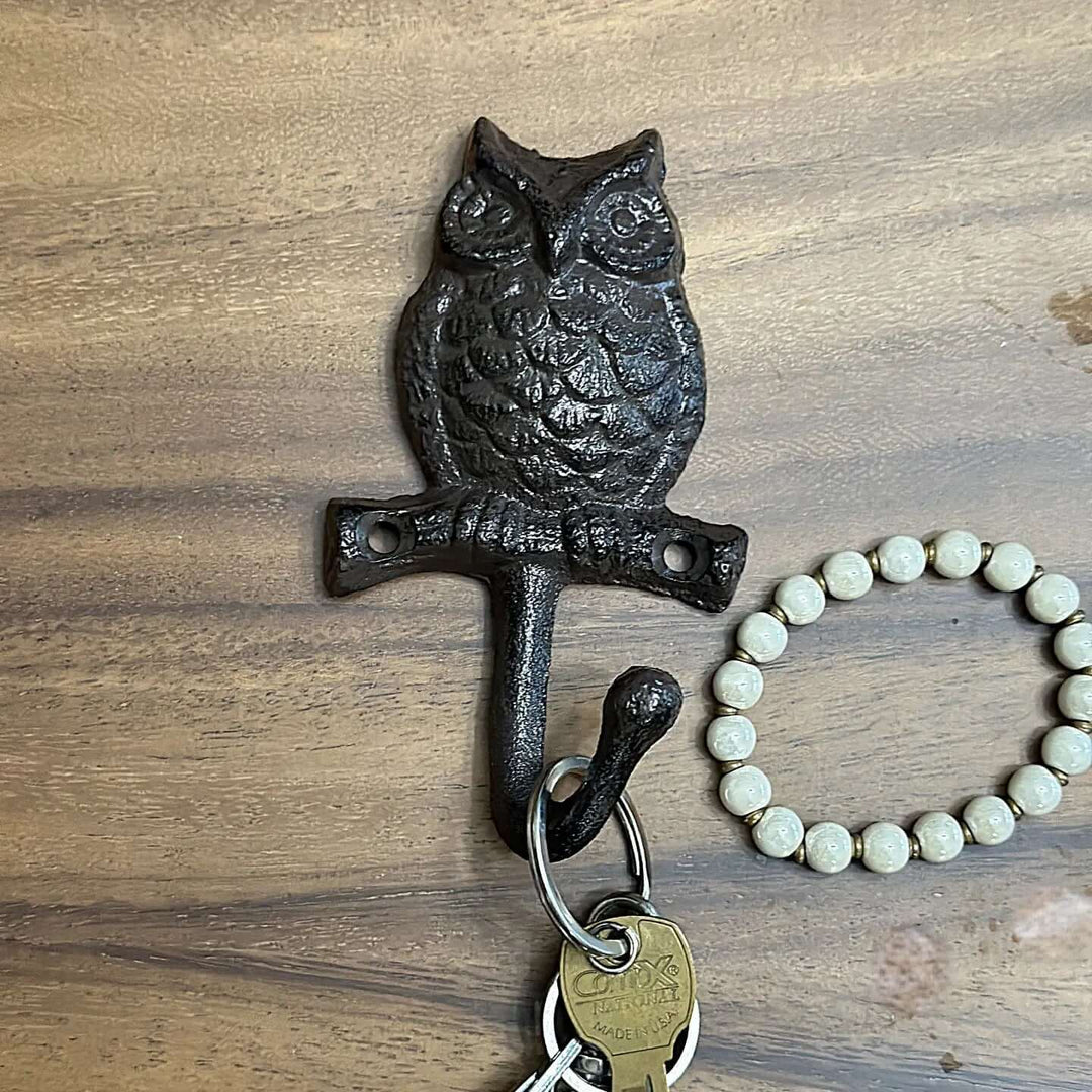 Cast Iron Owl Wall Hook