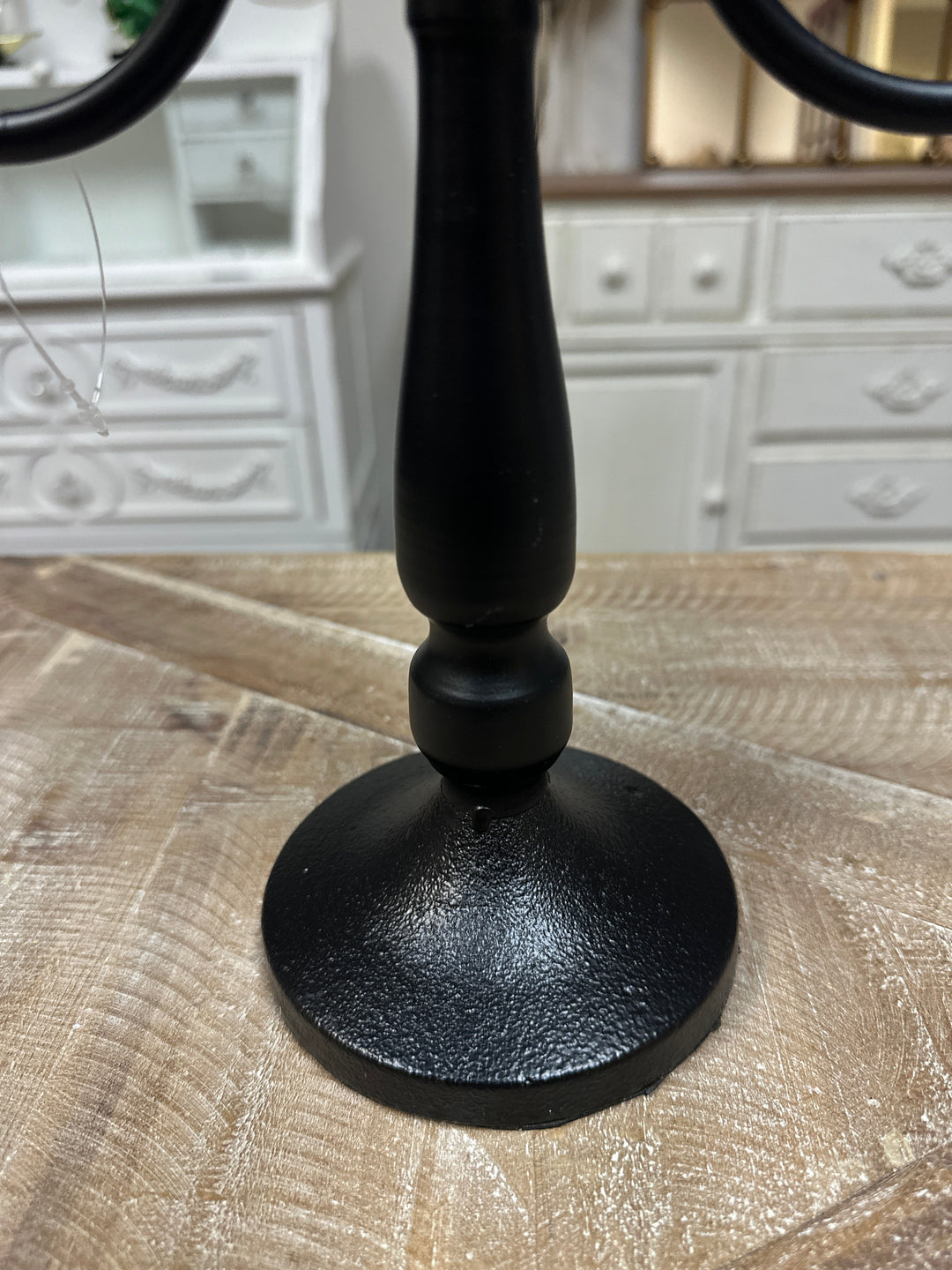 Black Metal 3-Arm Candelabra