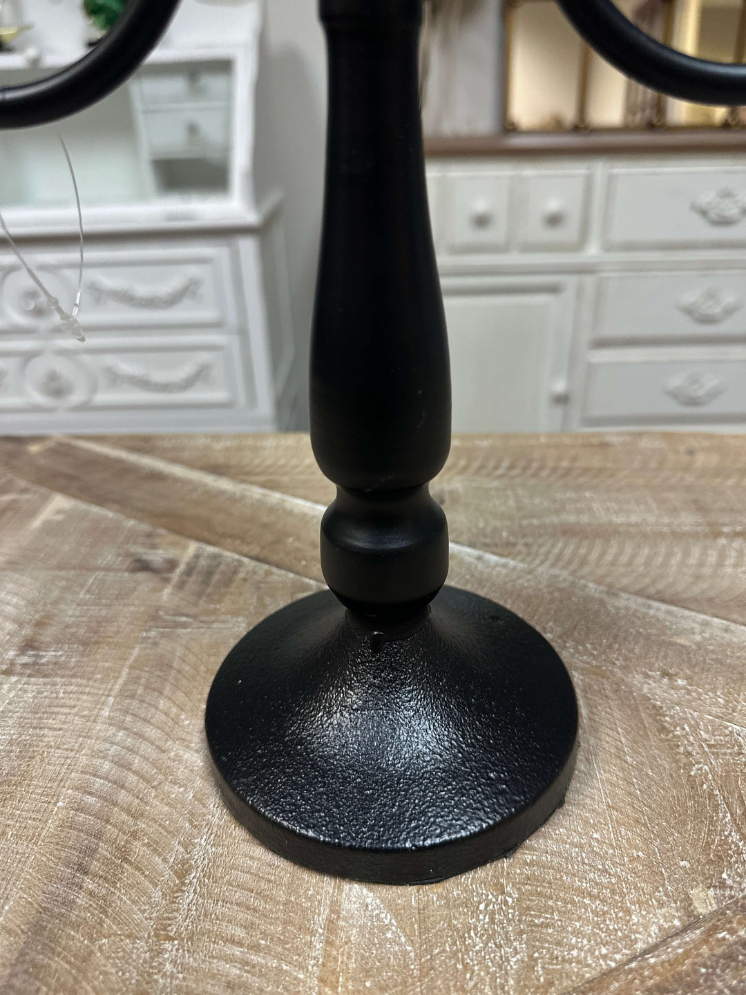Black Metal 3-Arm Candelabra
