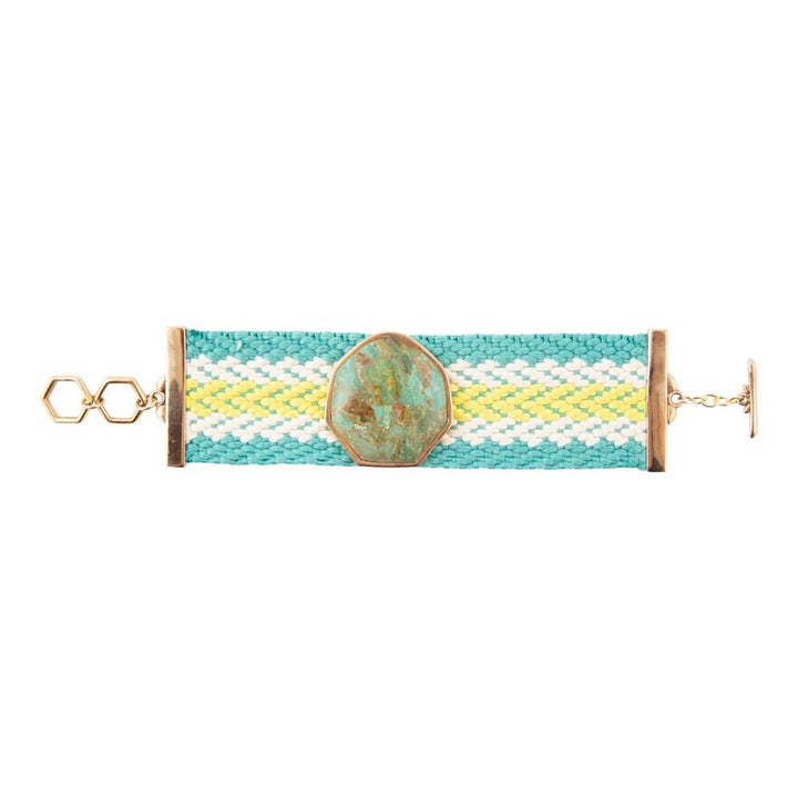 Blue Turquoise Textile Blues Woven Bracelet