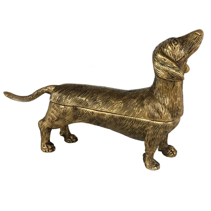 Brass Finish Dog Storage Box