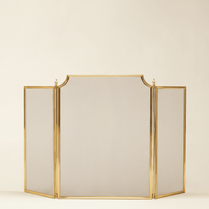 Handcrafted Italian Brass Fireplace Screen