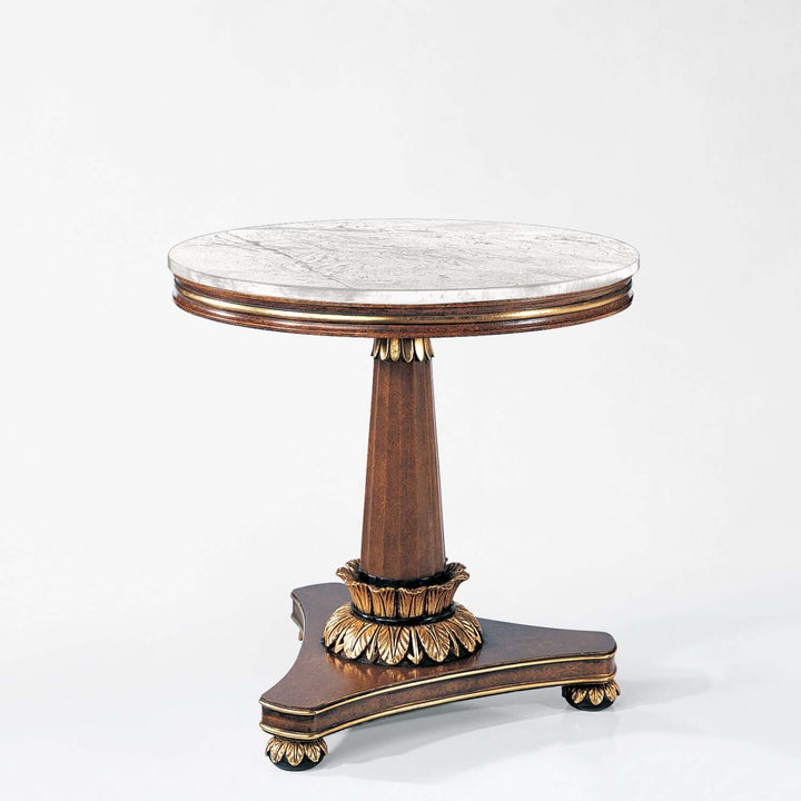 Vintage Italian Carrara Marble Side Table