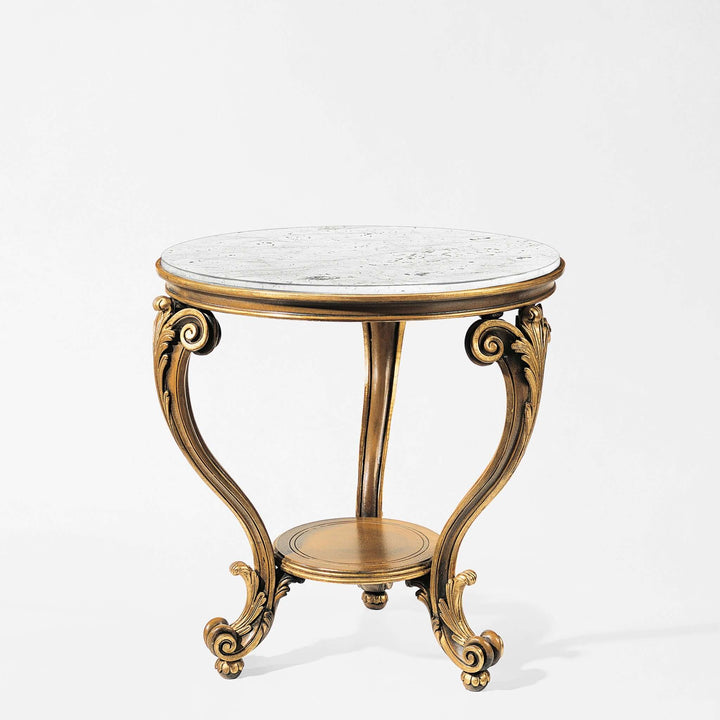 Italian Neoclassical Gold Leaf Side Table