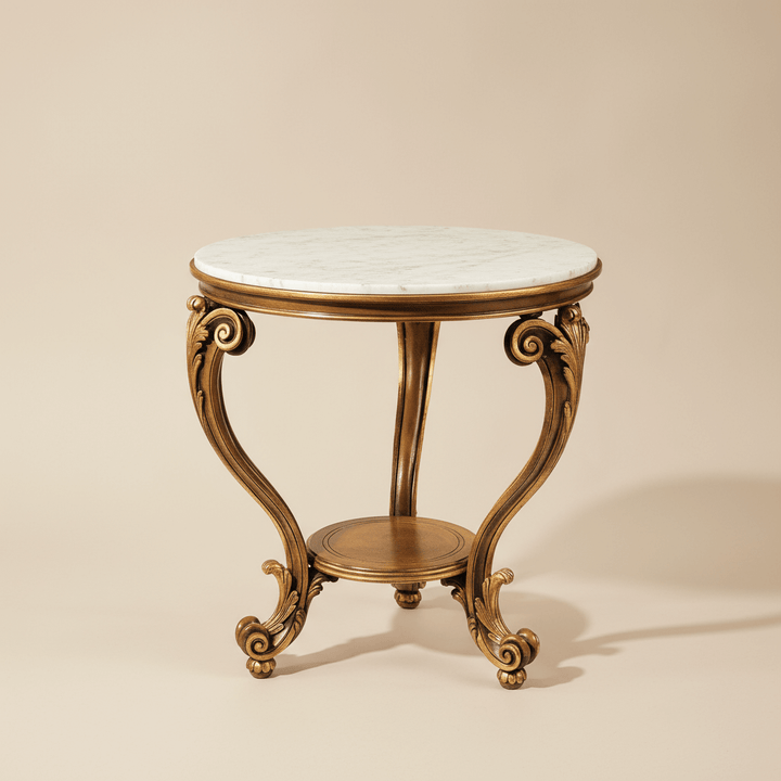 Italian Neoclassical Gold Leaf Side Table