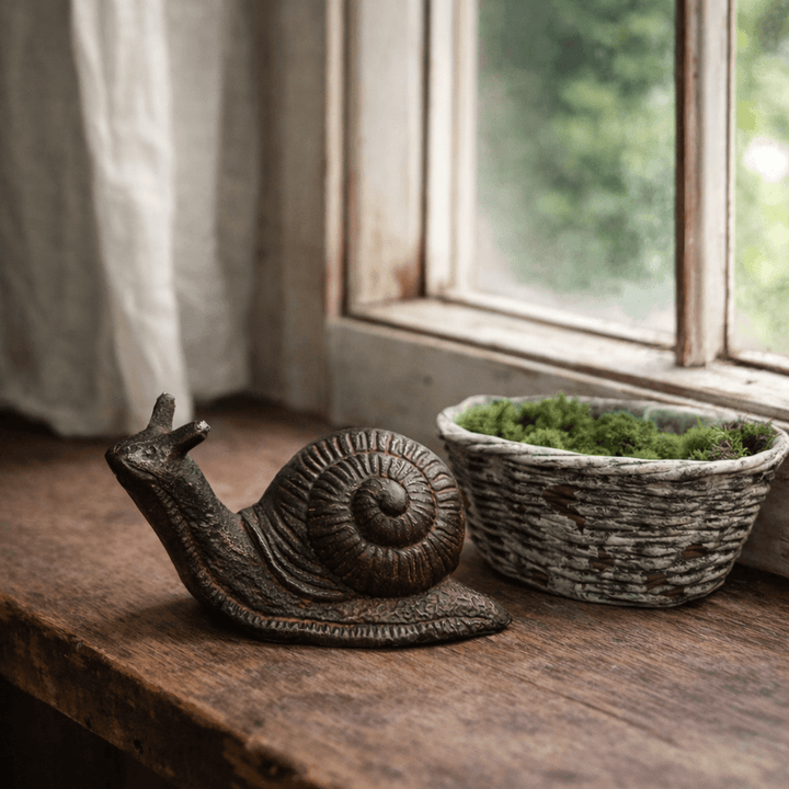 CAST IRON SNAIL STATUE