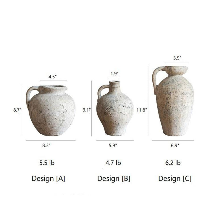 Cement Pot Pompeii Style Handmade Art Amphora Vase Pot