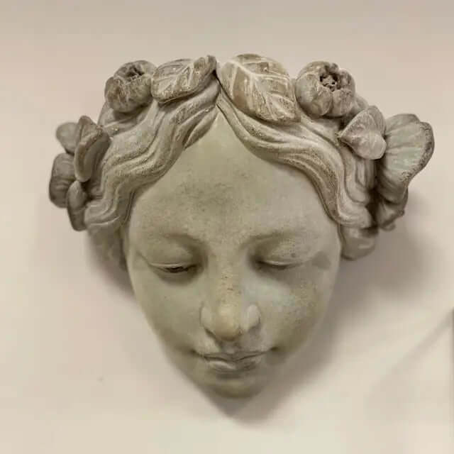 Wall Art Cement Girl   Planter