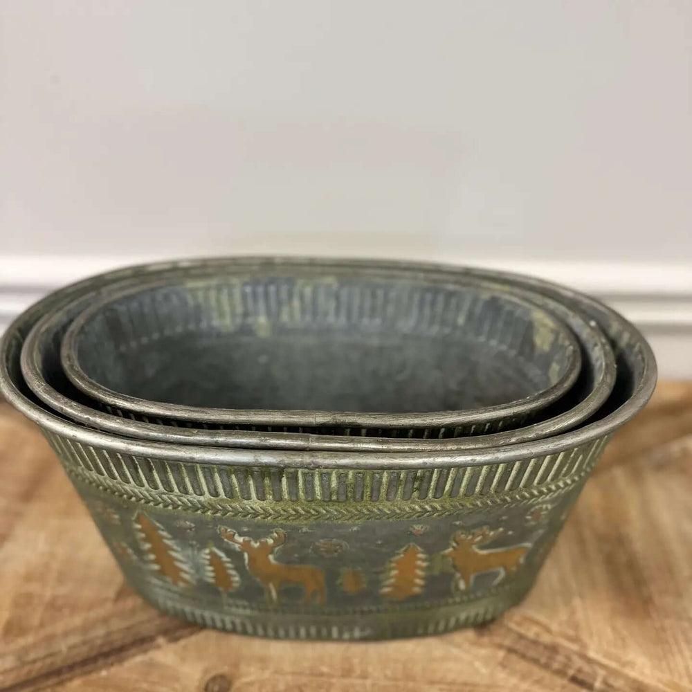 Iron storage box for Christmas - SET of 3