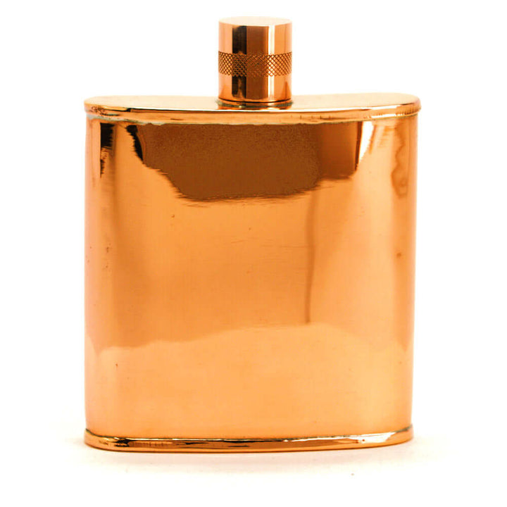 Copper flask on a white background