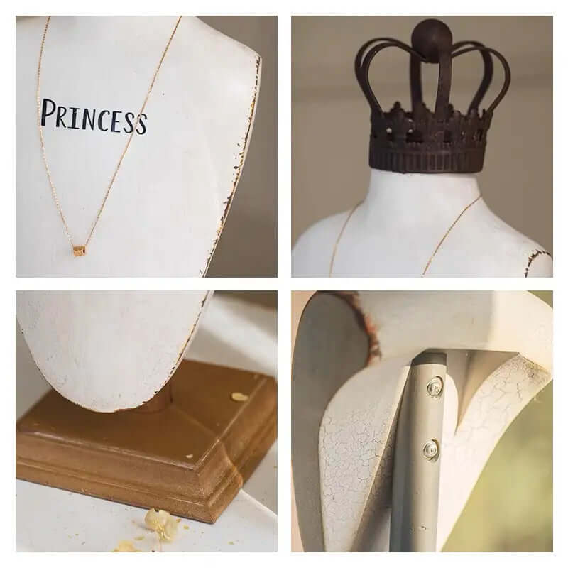 RESIN NECK FORM WITH METAL CROWN
