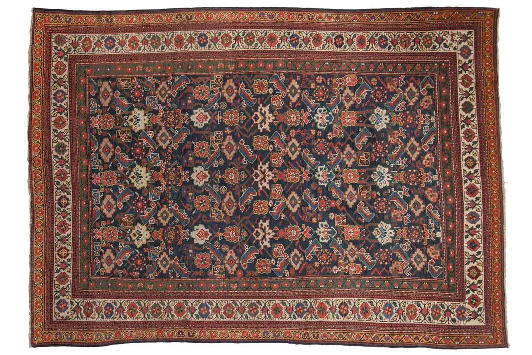 1910s Antique Persian Mahal Carpet with Herati Field Design