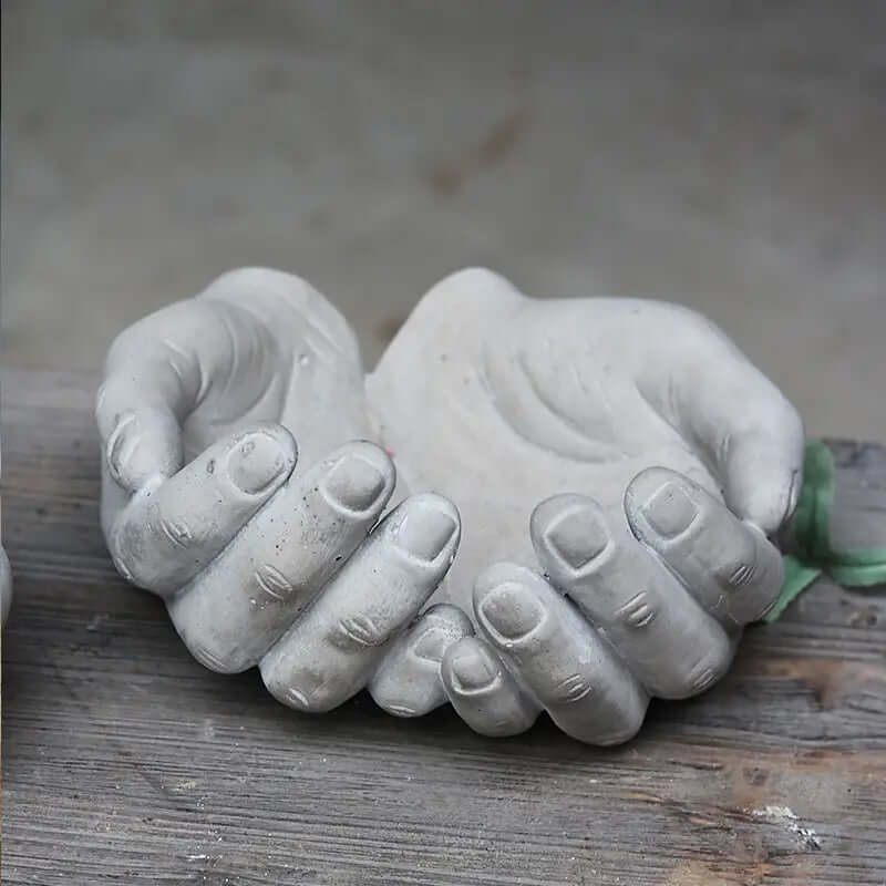 Hand-Shaped Concrete Planters
