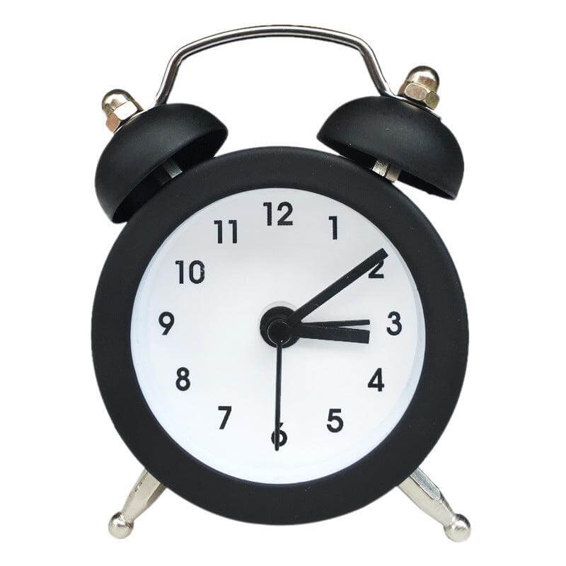 Mini Twin Bell Analog Alarm Clock with Backlight