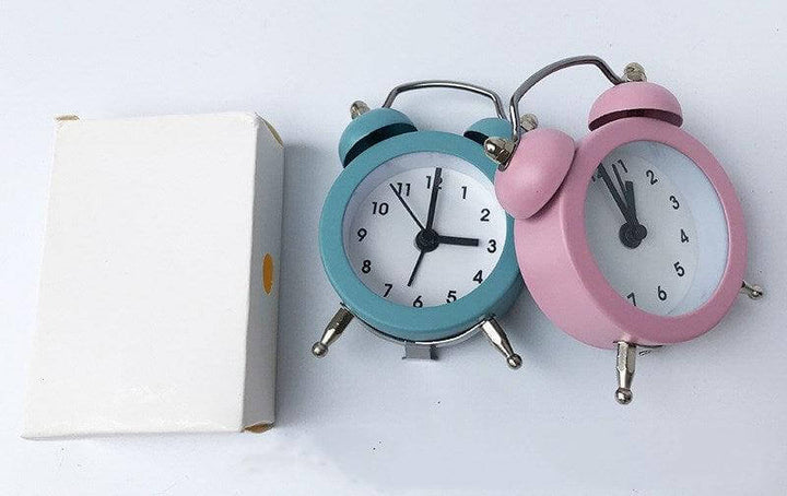 Mini Twin Bell Analog Alarm Clock with Backlight