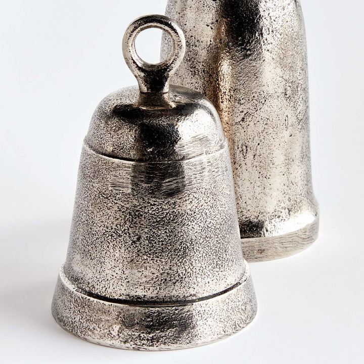 Silver Bell Design Decorative Functional Bells - Antique Silver Finish Set – Vintage Shopper