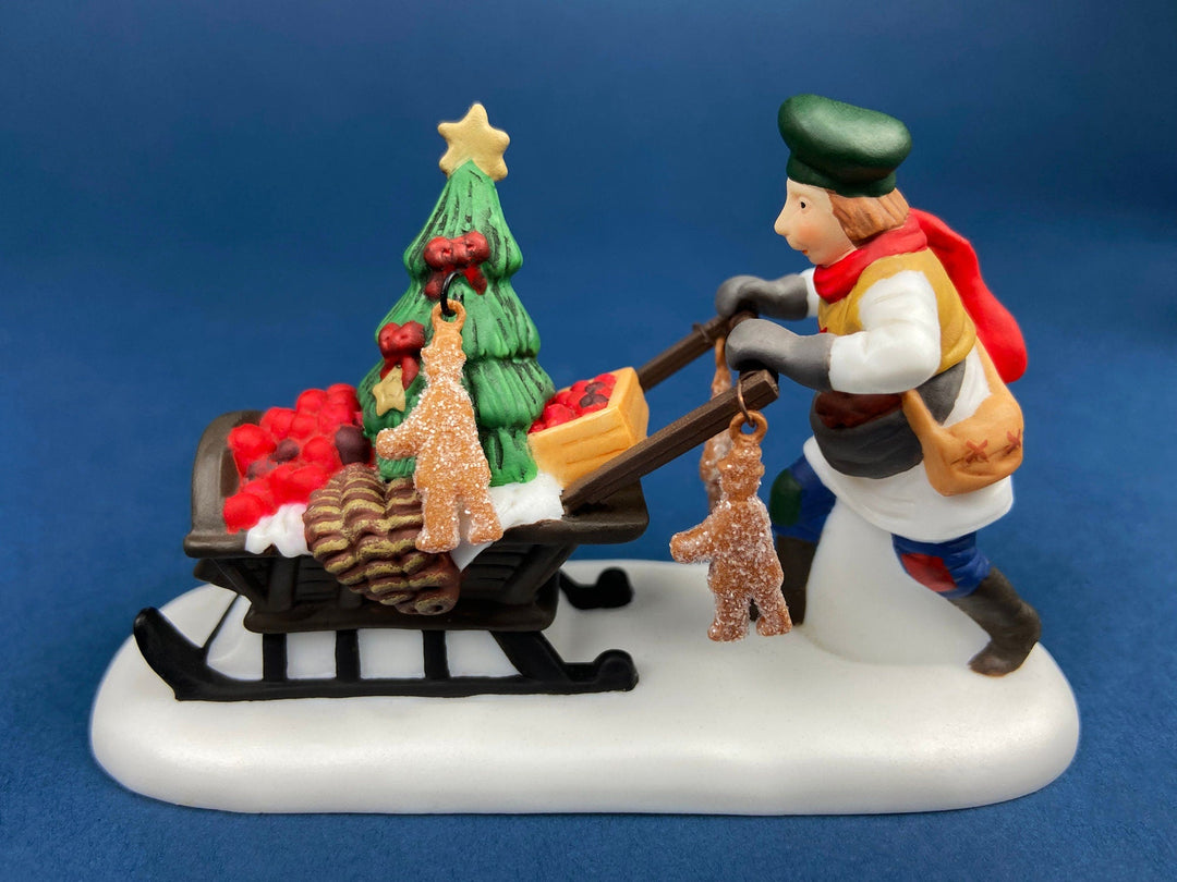 Dept. 56 Figurines. Silver for Sale. Christmas Village Accessories. Silverware Vendor & Cabinet with Silver. New England Village Series.