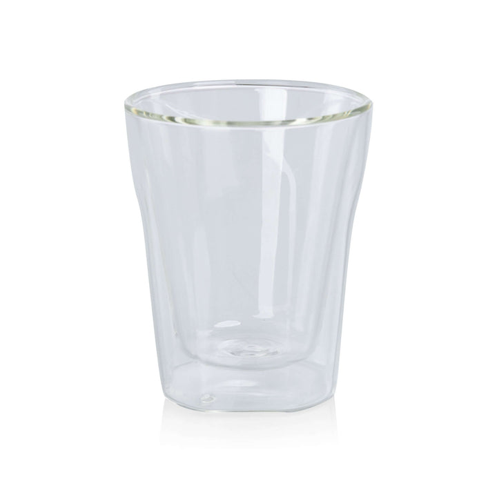 Clear glass from the Old World Whiskey Decanter and Glass Set in Faux Leather Case, featuring vintage elegance and modern design.