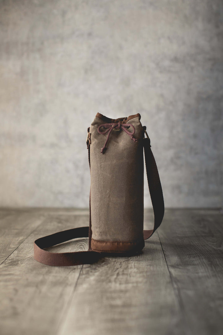 Waxed Canvas Wine Tote