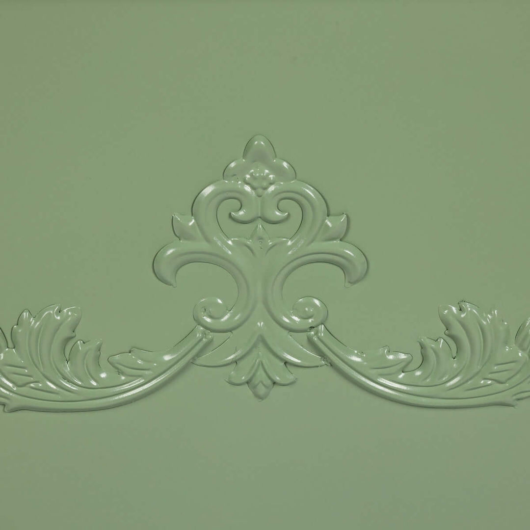 Grand Scroll Rectangular Planter, Soft Garden Green