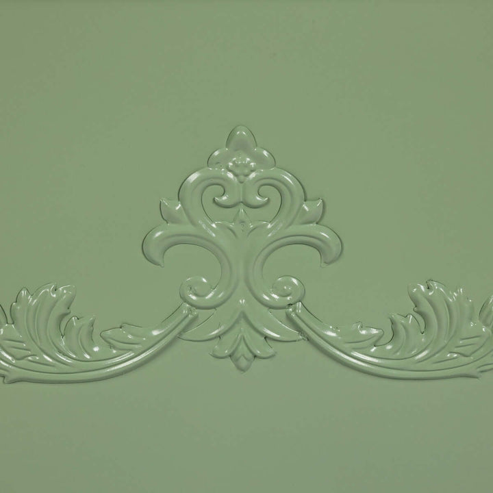 Grand Scroll Rectangular Planter, Soft Garden Green