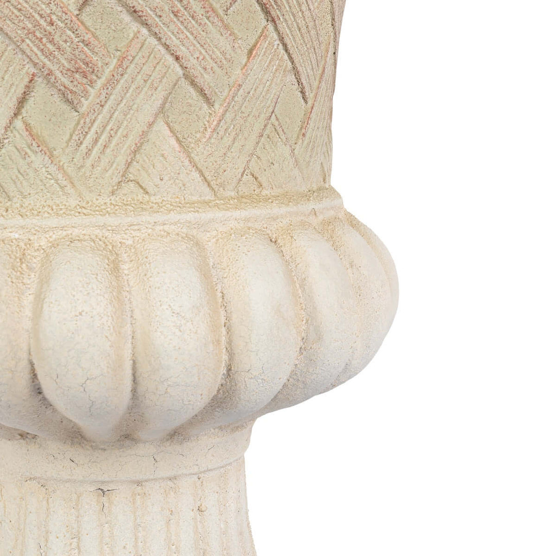 Lattice Weave Urn, Stone