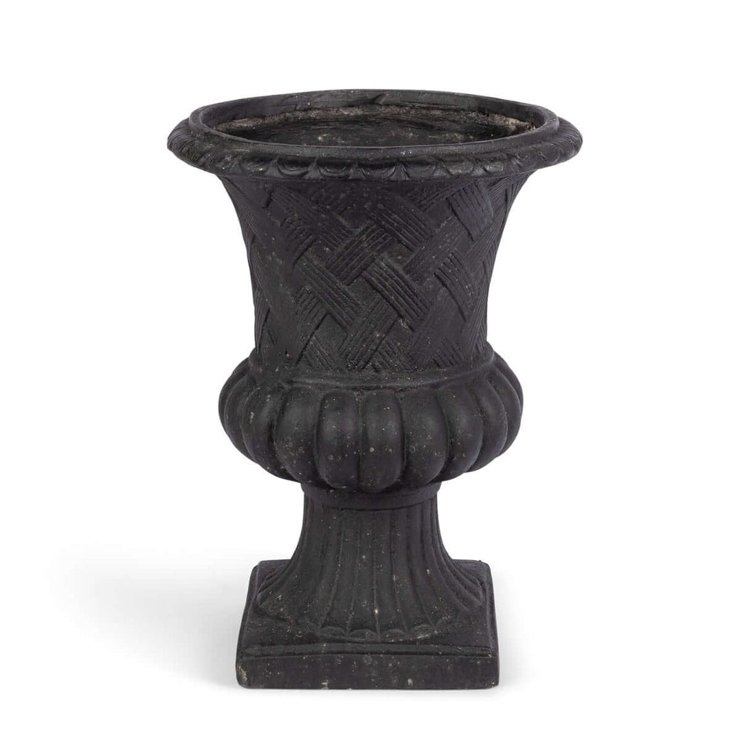 Lattice Weave Urn, Black