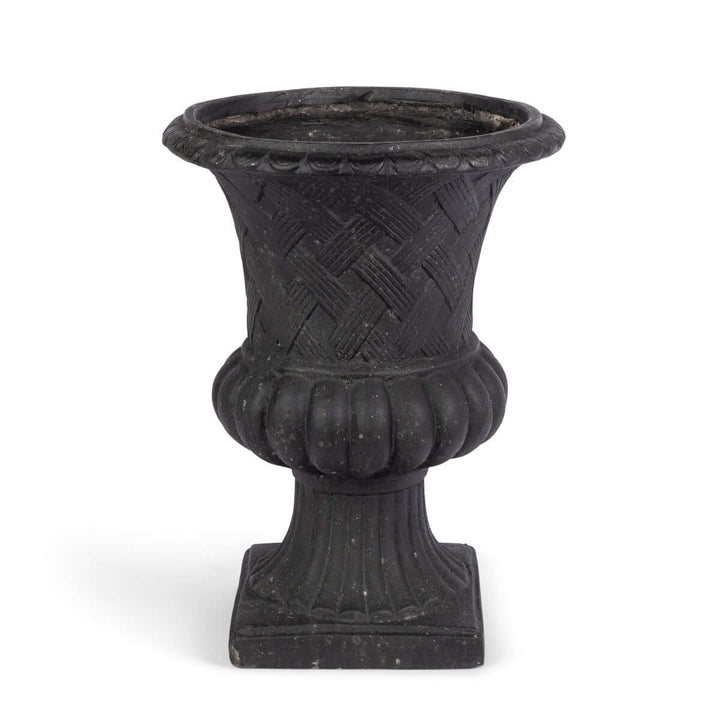 Lattice Weave Urn, Black