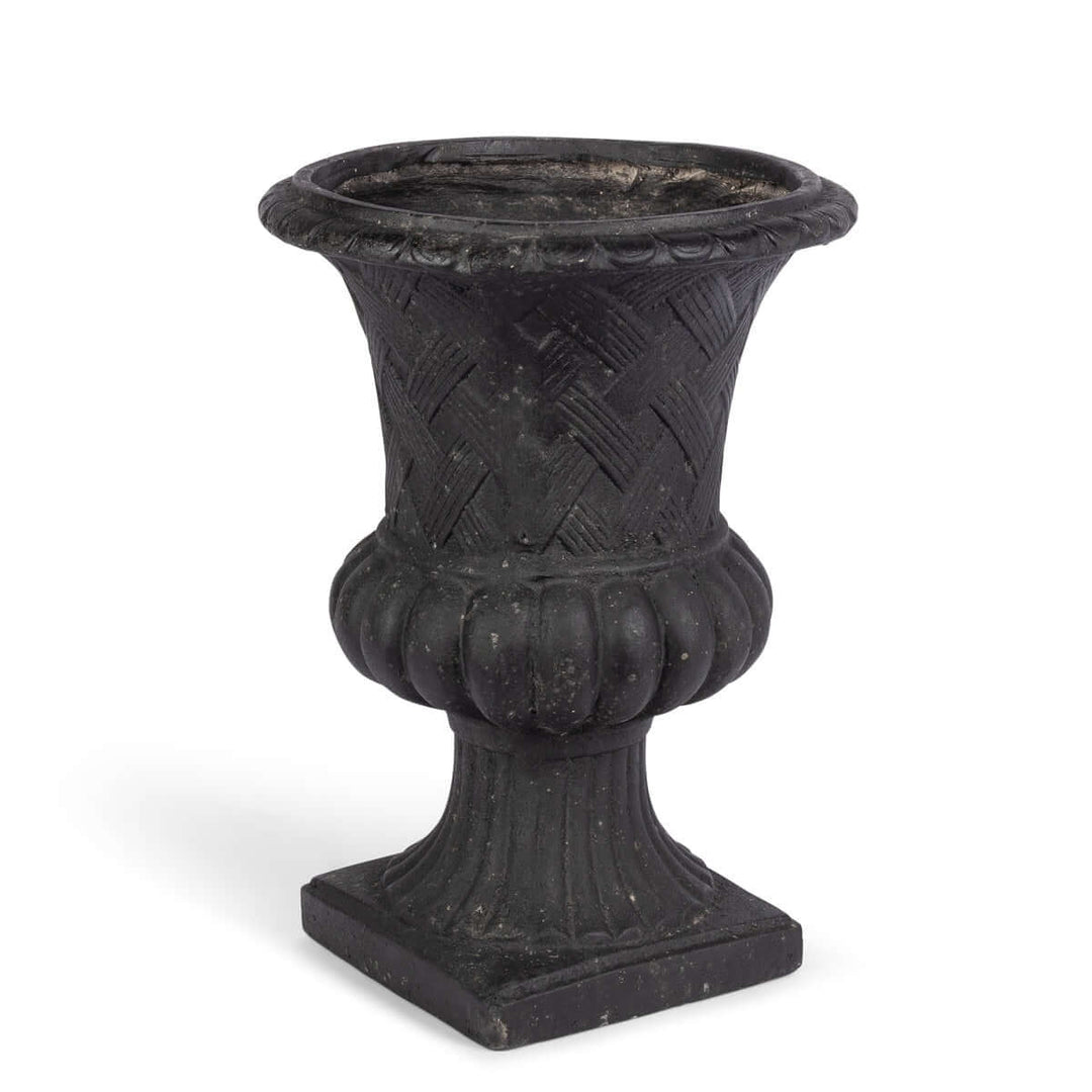 Lattice Weave Urn, Black
